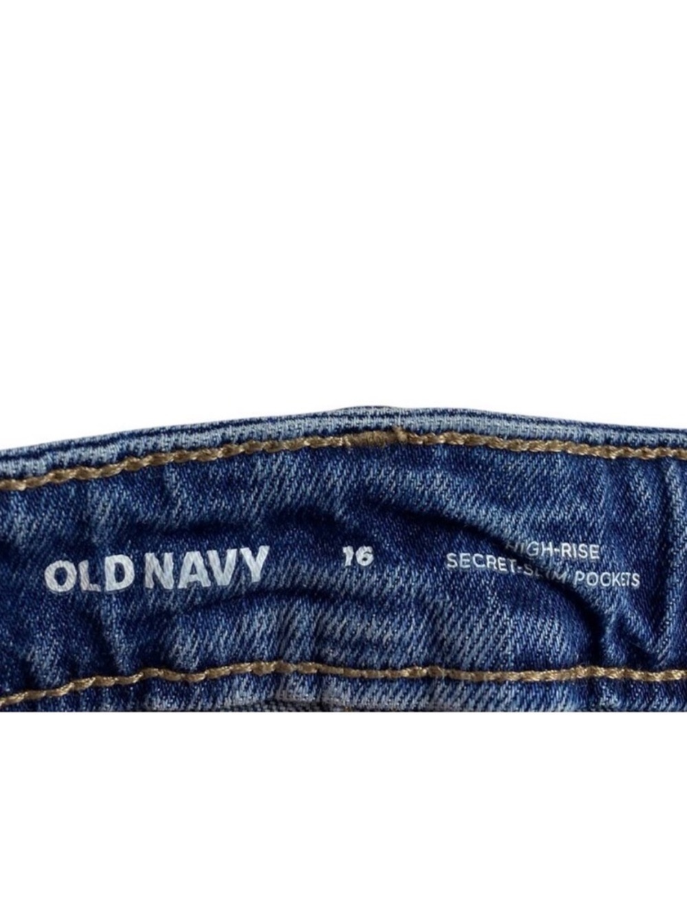Old Navy Button Front Denim Scottie Blue High Waisted Mini Skirt Sz16 - Picture 7 of 7